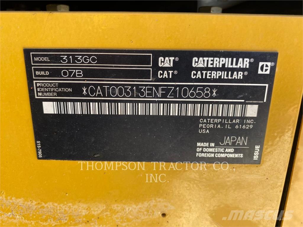 CAT 313GC Roomikekskavaatorid