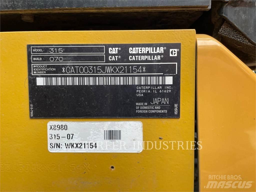 CAT 315-07 Roomikekskavaatorid