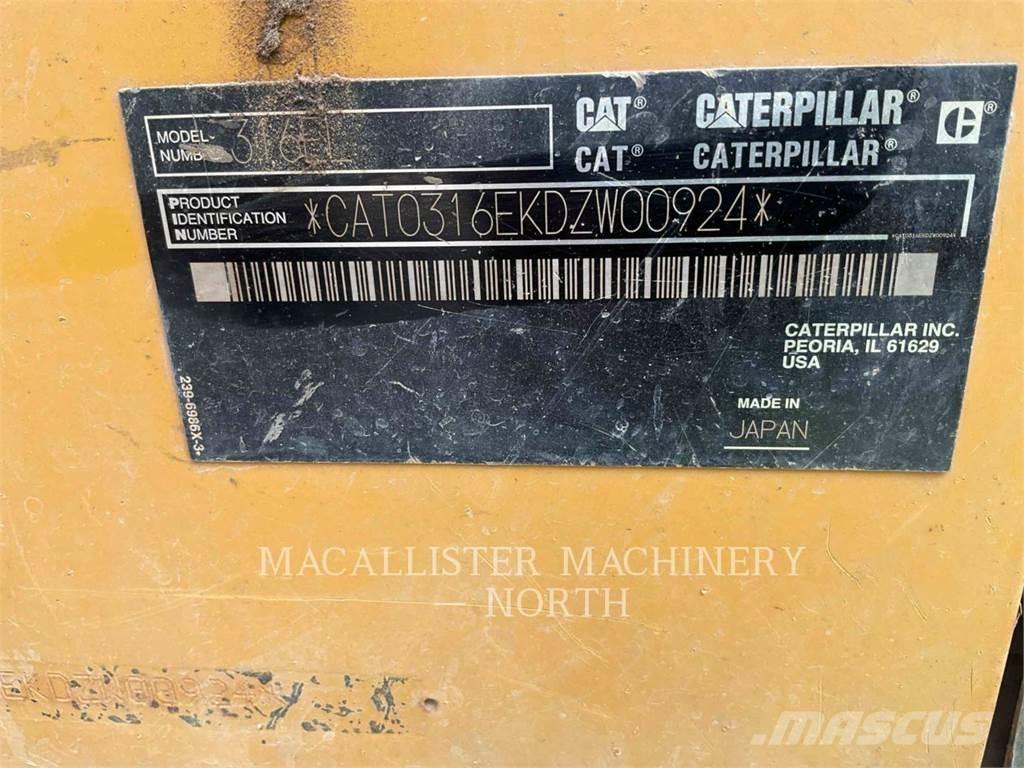 CAT 316EL Roomikekskavaatorid