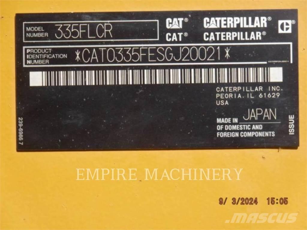 CAT 335FL P Roomikekskavaatorid