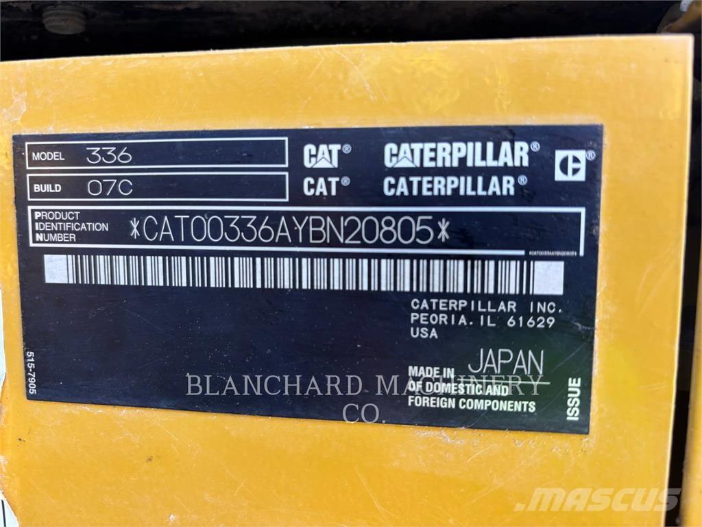 CAT 336 Roomikekskavaatorid