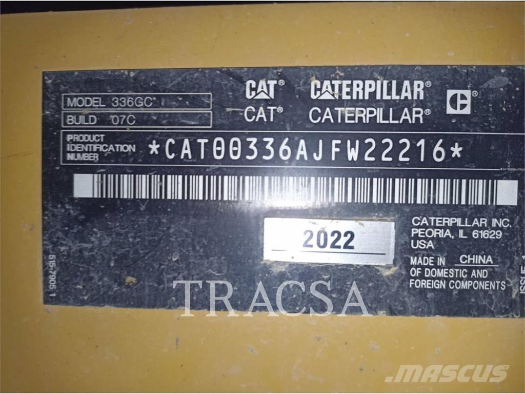 CAT 336-07GC Roomikekskavaatorid