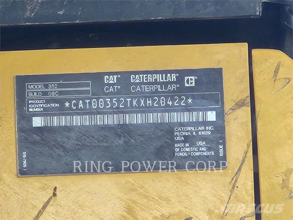 CAT 352-08 Roomikekskavaatorid