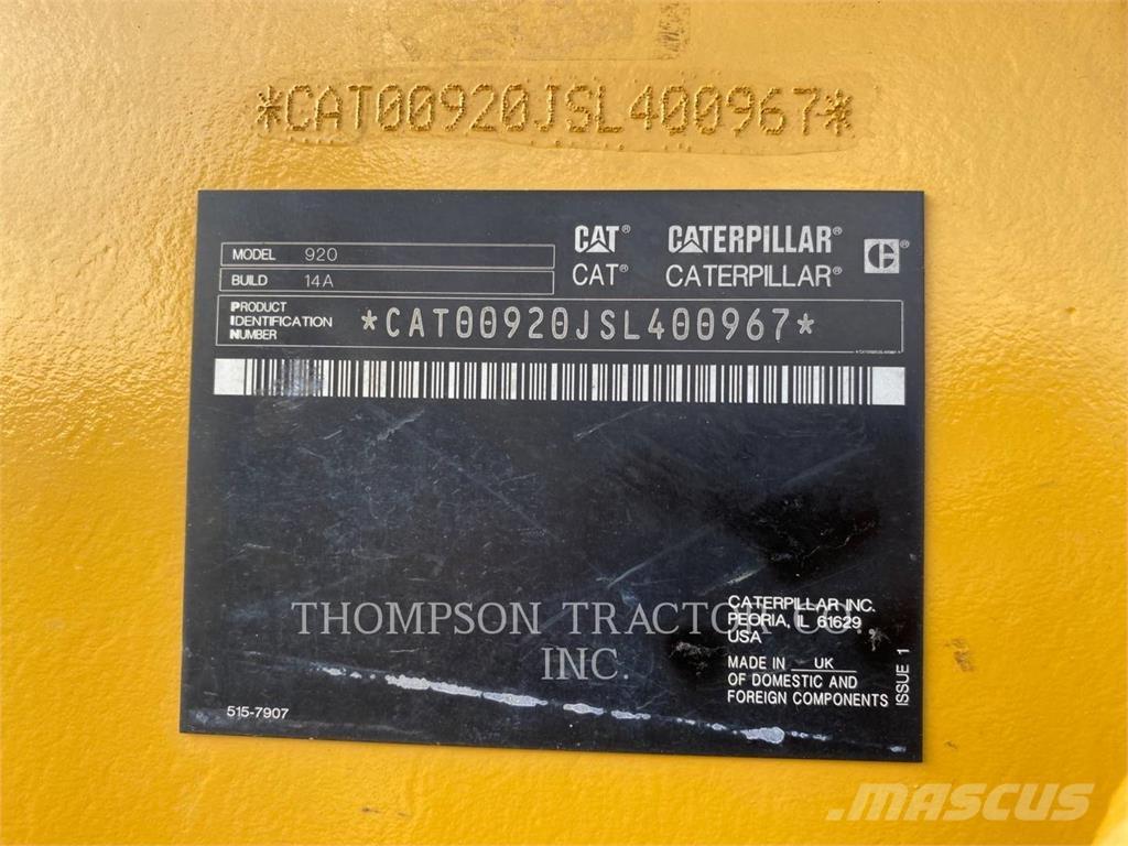 CAT 920 Rataslaadurid