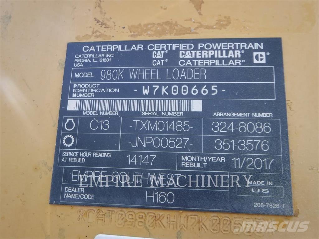 CAT 980K Rataslaadurid
