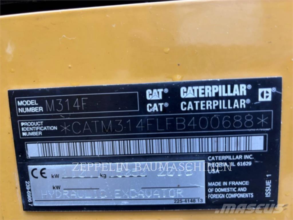 CAT M314F Ratasekskavaatorid