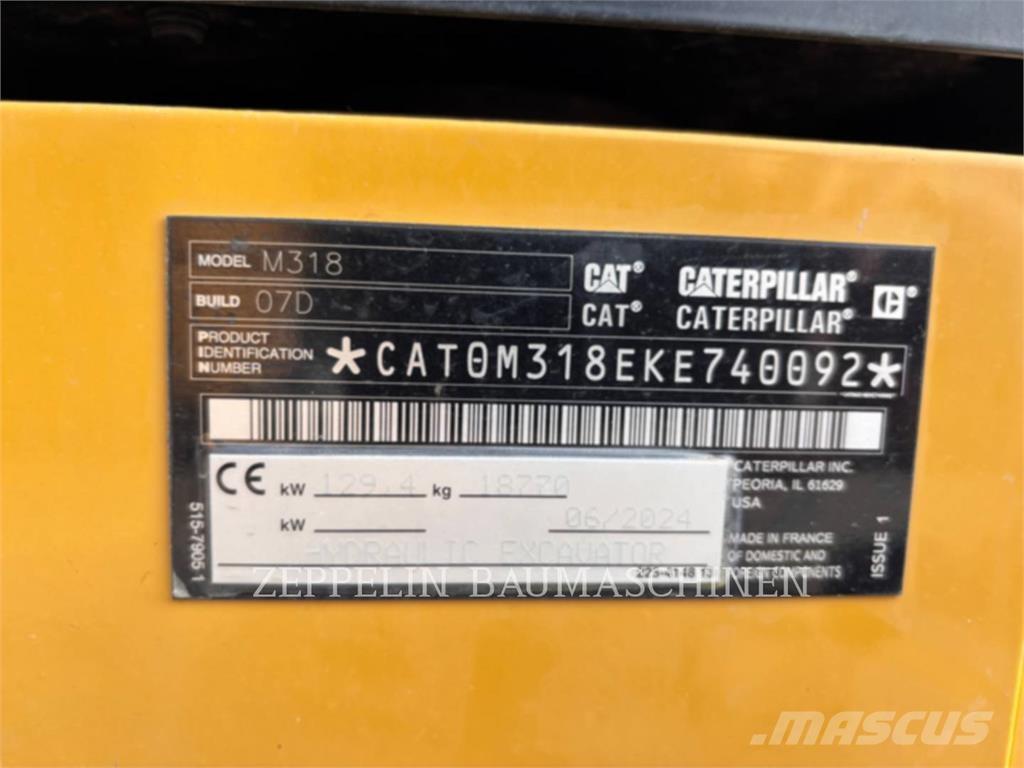 CAT M318-07A Ratasekskavaatorid
