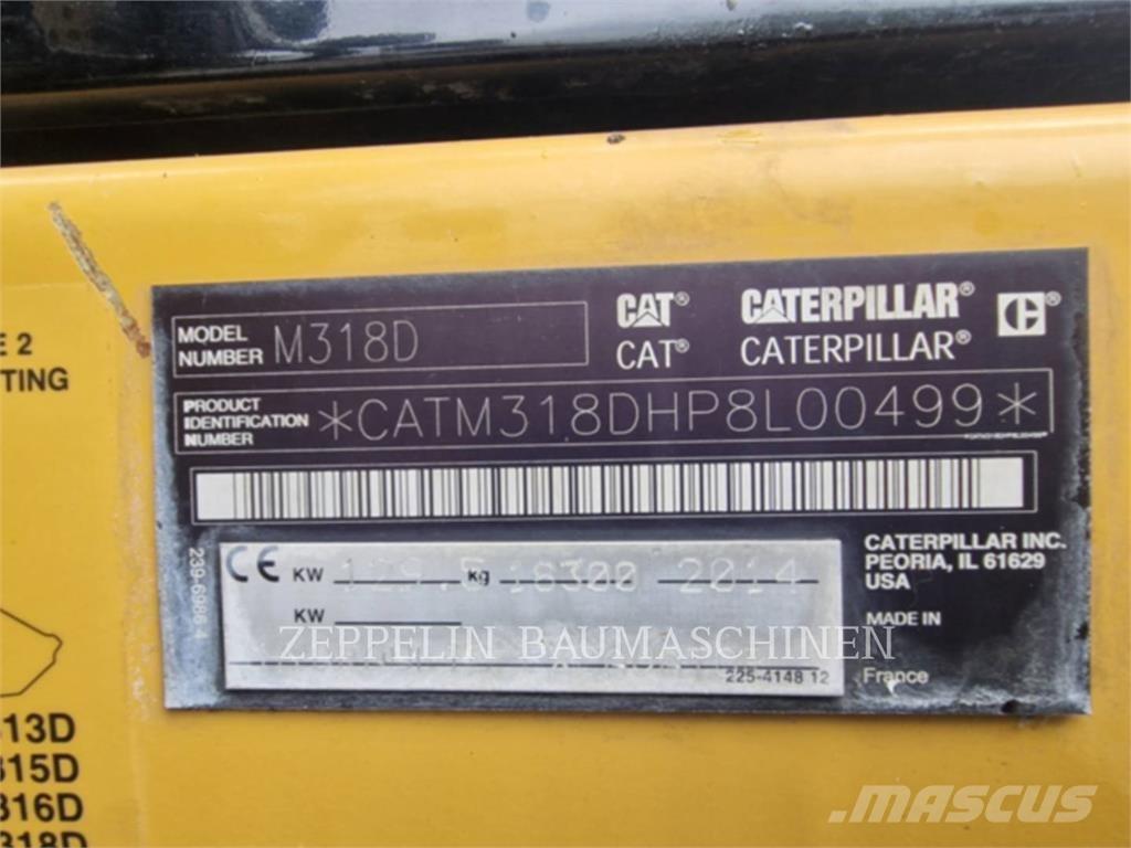 CAT M318D Ratasekskavaatorid