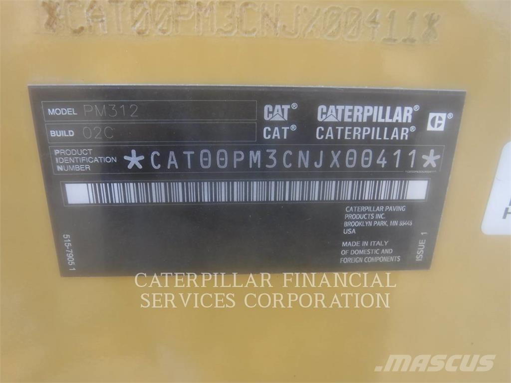 CAT PM312-02 Asfaldi külmfreesimise masinad