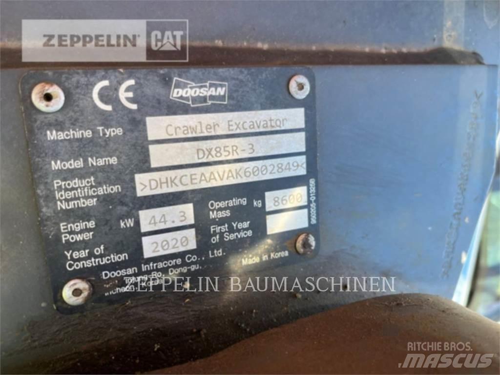 Doosan DX85R-3 Roomikekskavaatorid