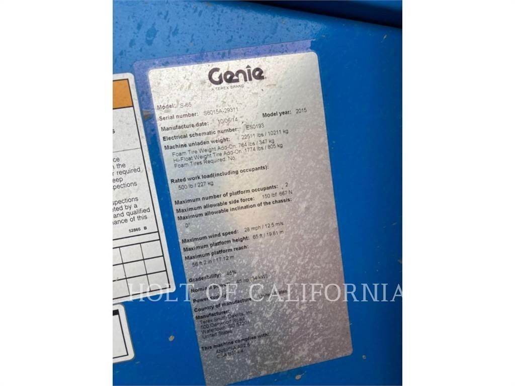 Genie BOOM S65 Iseliikuvad poomtõstukid