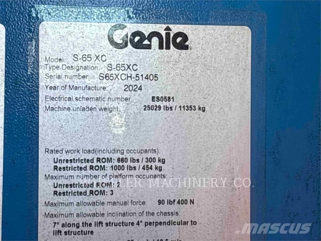 Genie S65XC Iseliikuvad poomtõstukid