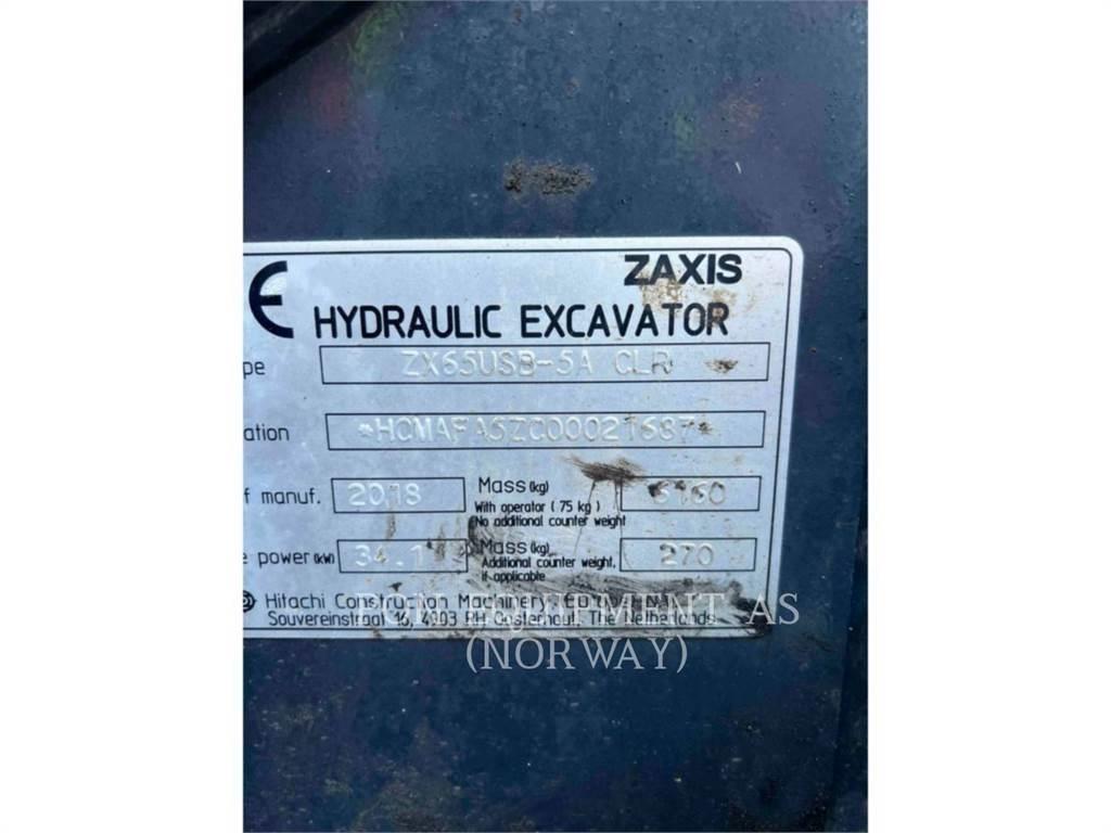 Hitachi ZX65 Roomikekskavaatorid