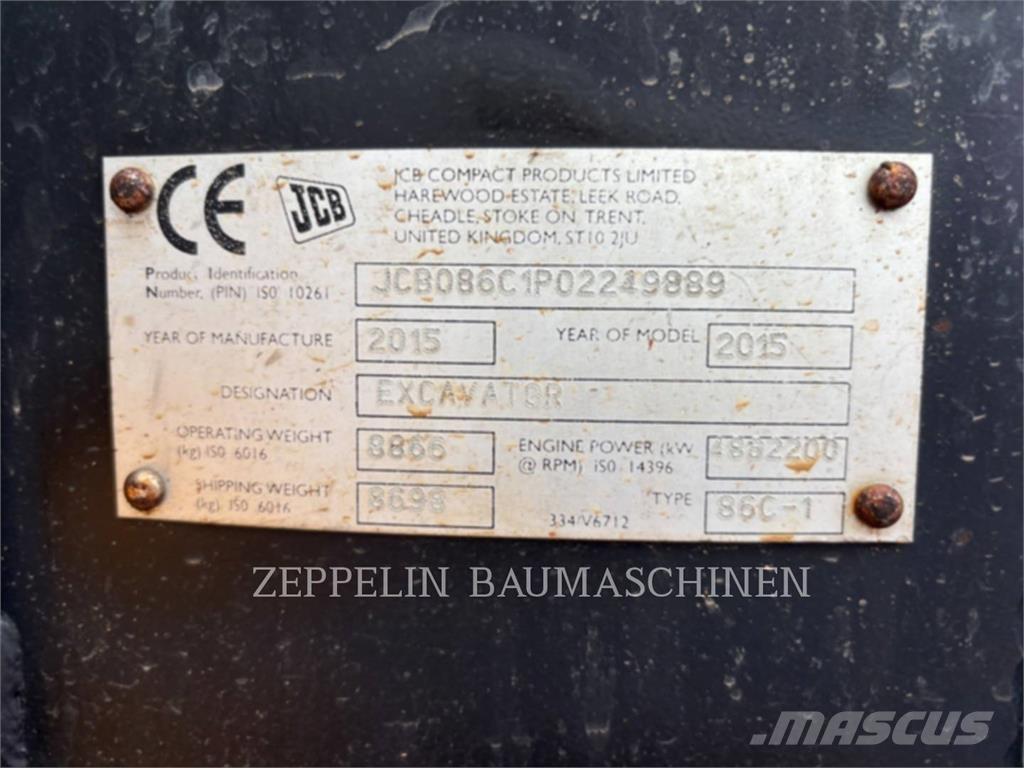JCB 86C Roomikekskavaatorid
