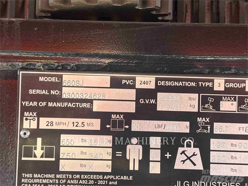 JLG 660SJ Iseliikuvad poomtõstukid