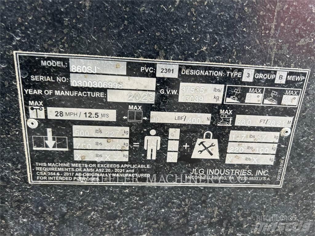 JLG 860SJ SP Iseliikuvad poomtõstukid