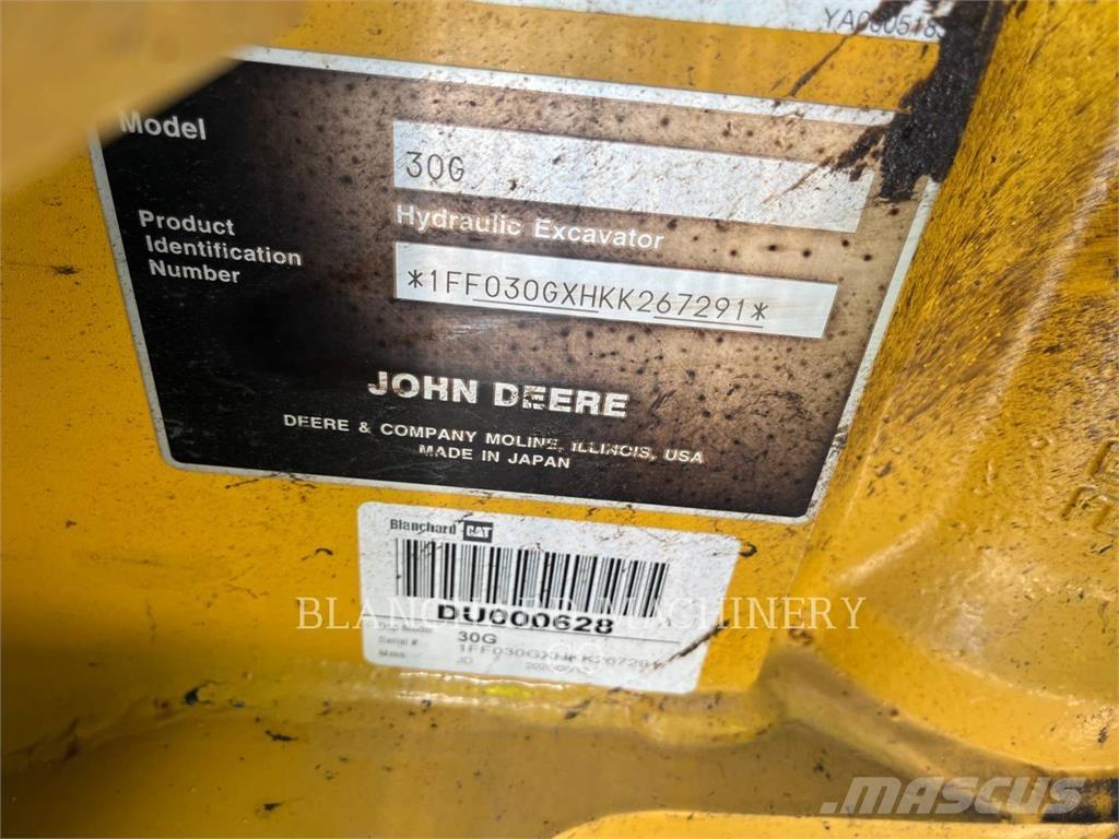 John Deere 30G Roomikekskavaatorid