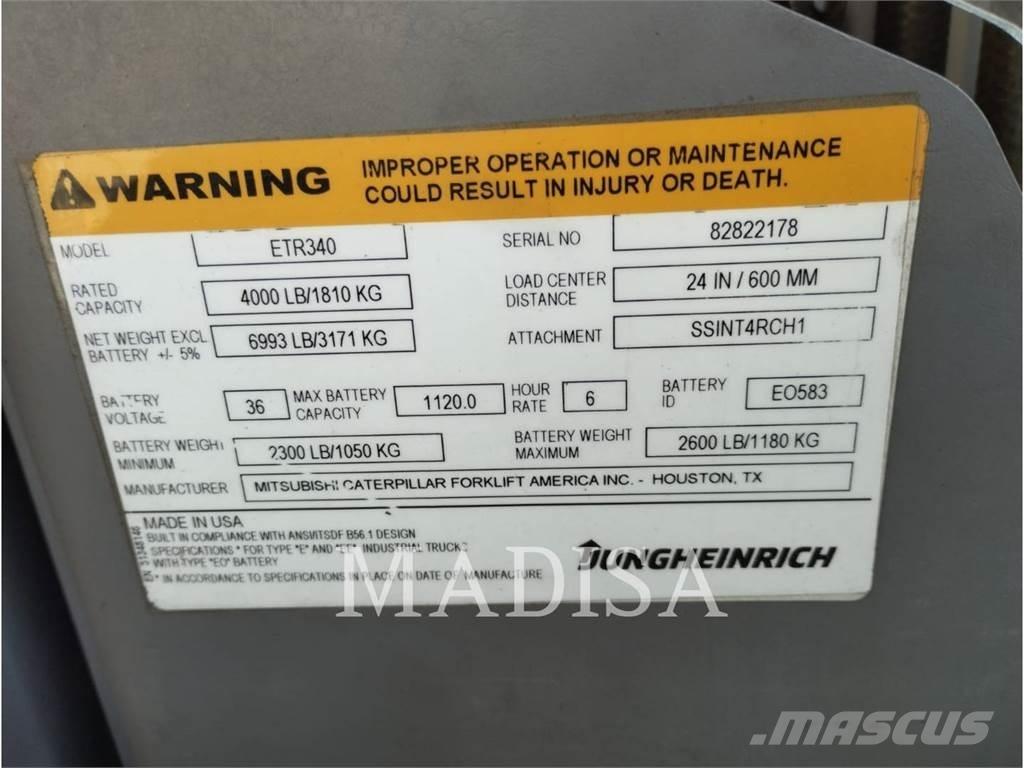 Jungheinrich ETR 340A Kahveltõstukid - muud