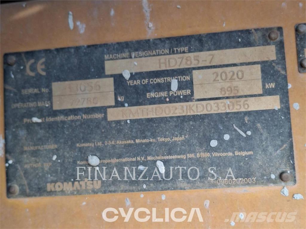 Komatsu HD785-7 Liigendraamiga pinnaseveokid
