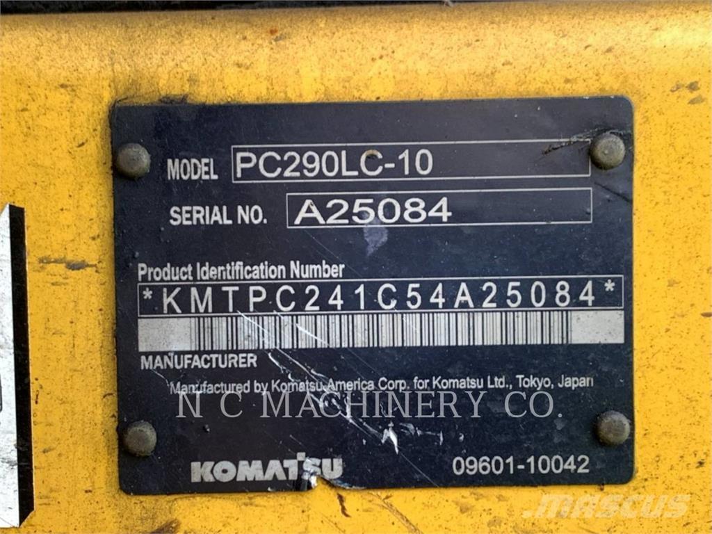 Komatsu PC290LC-10 Roomikekskavaatorid