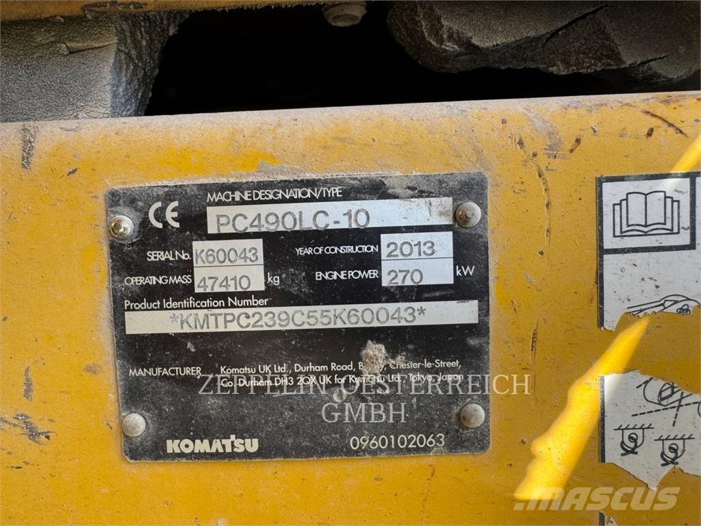 Komatsu PC490LC-10 Roomikekskavaatorid