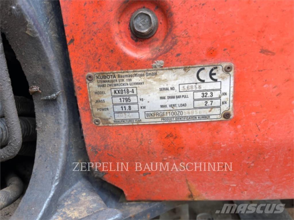 Kubota KX018-4 Roomikekskavaatorid
