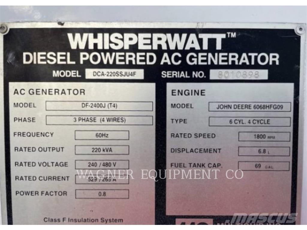 MultiQuip DCA220SSJU4F Muud generaatorid