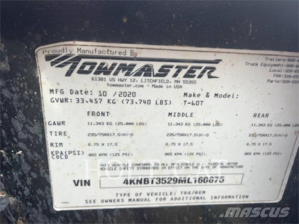 TOWMASTER T-60T Muud haagised