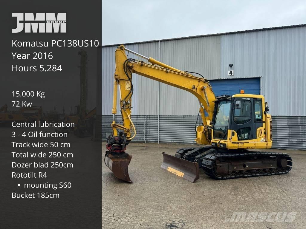Komatsu PC 138 US-10 Roomikekskavaatorid