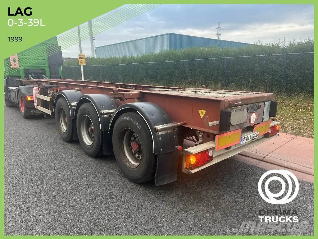 LAG 0-3-39L Konteinerveo poolhaagised