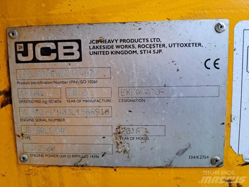 JCB JS 160 LC Roomikekskavaatorid