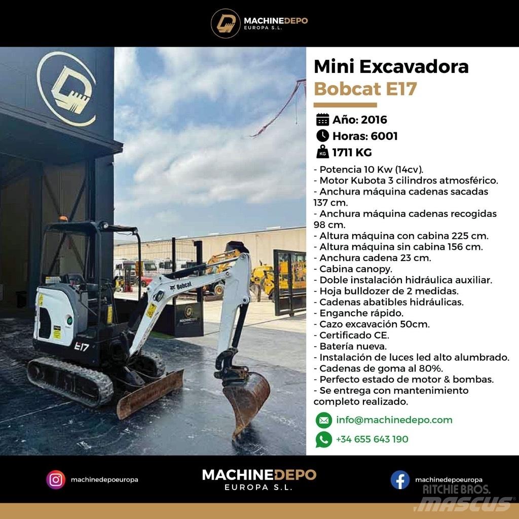 Bobcat E 17 Miniekskavaatorid < 7 t