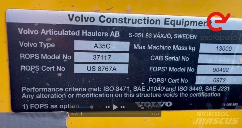 Volvo A 35 C Liigendraamiga pinnaseveokid