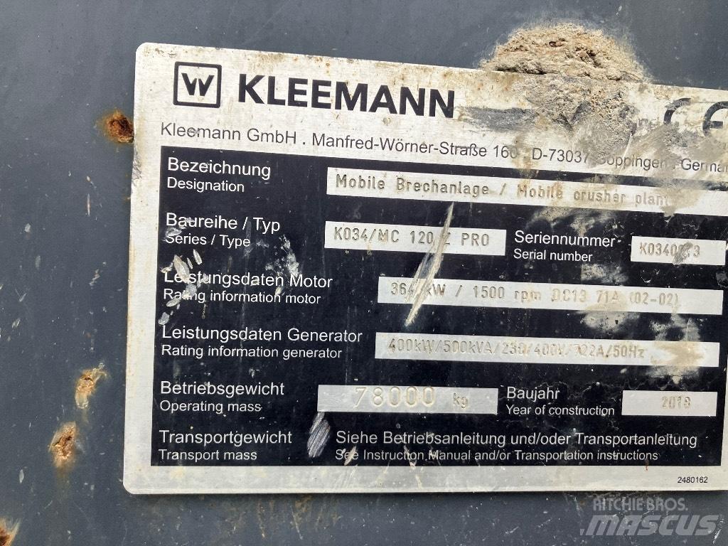 Kleemann MC 120 Z Iseliikuvad purustid