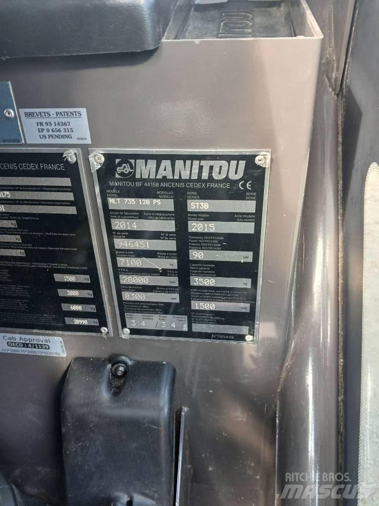 Manitou MLT 735-120 Põllumajanduslikud teleskoopkäitlejad
