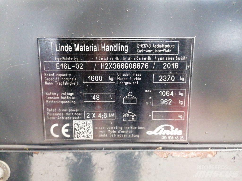 Linde E16L-02 Elektritõstukid