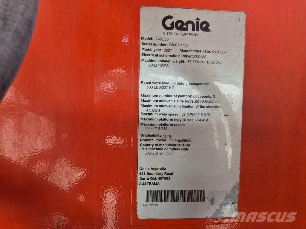 Genie Z 80/60 Iseliikuvad poomtõstukid