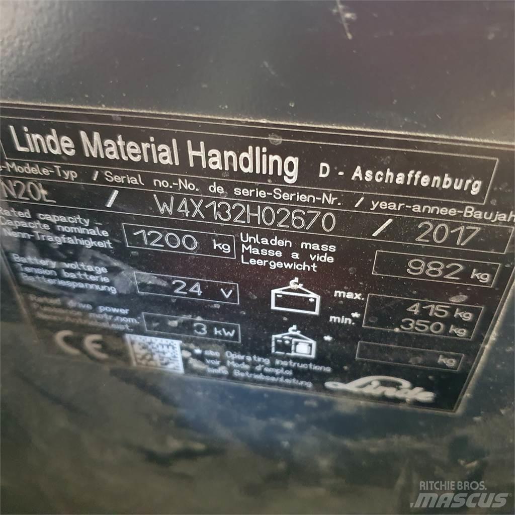 Linde N20L kurz Keskmise kõrgusega komplekteerimistõstukid