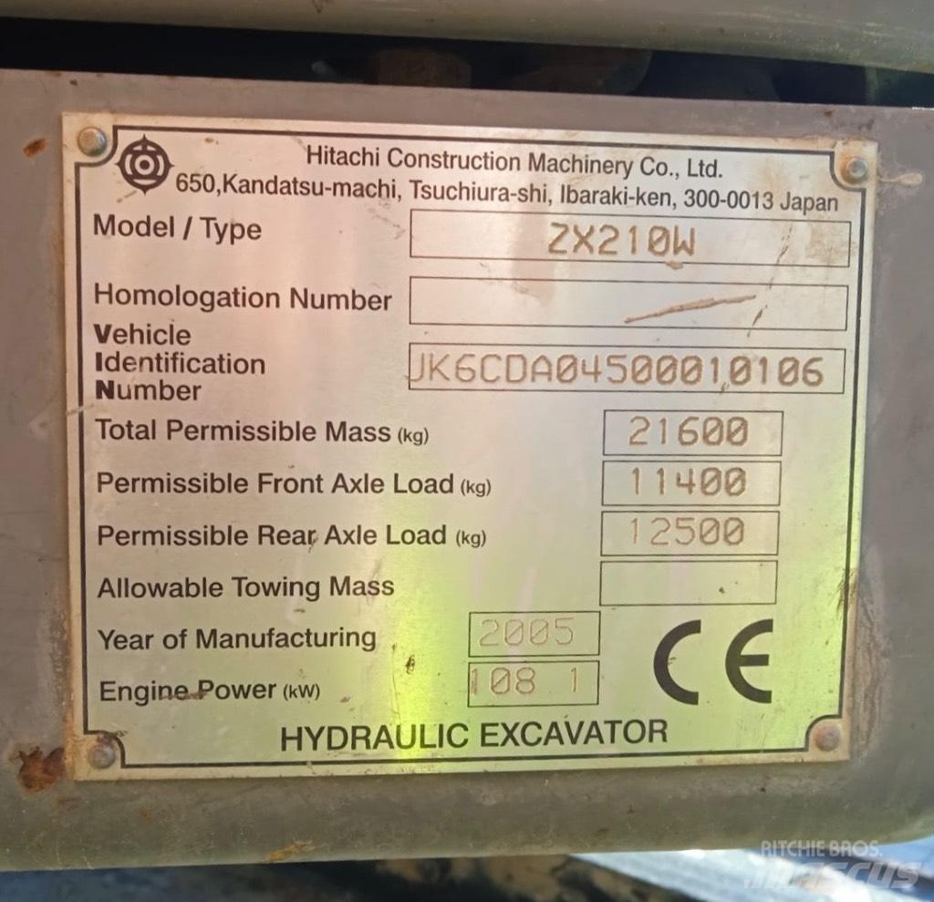 Hitachi ZX 210 W Ratasekskavaatorid