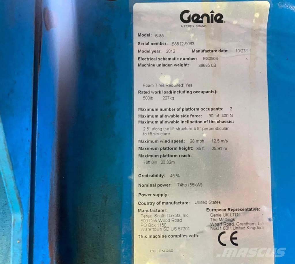 Genie S-85 Teleskoop poomtõstukid