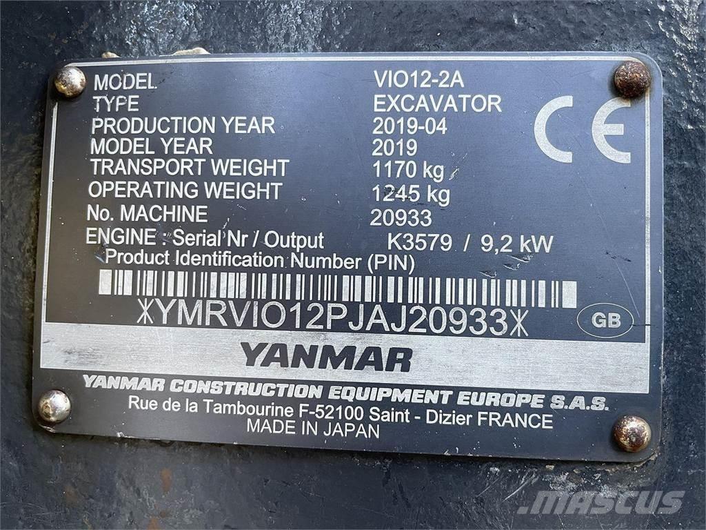 Yanmar VIO12 Ratasekskavaatorid