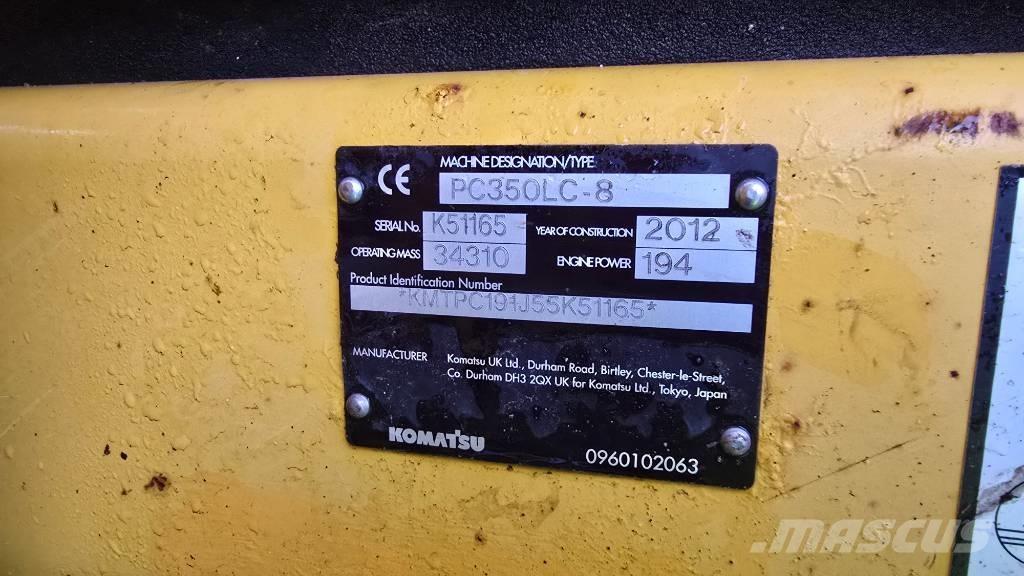 Komatsu PC 350 LC-8K Roomikekskavaatorid