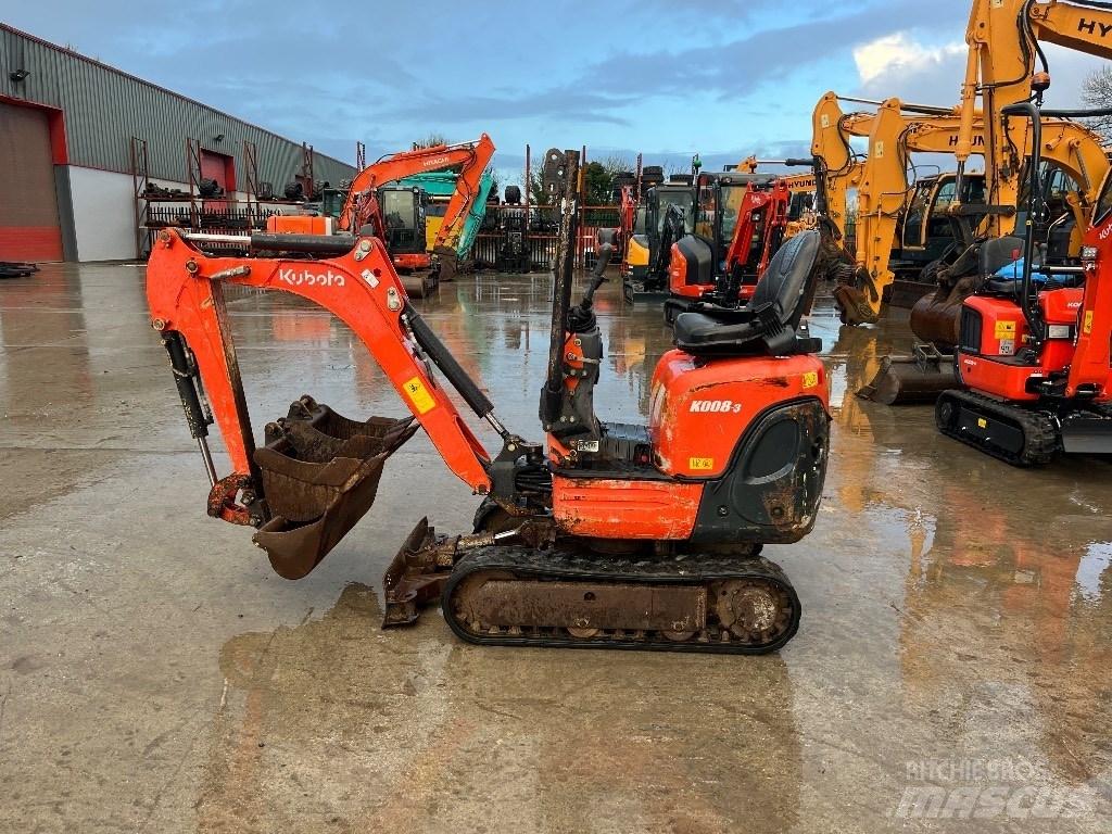 Kubota K 008-3 Miniekskavaatorid < 7 t
