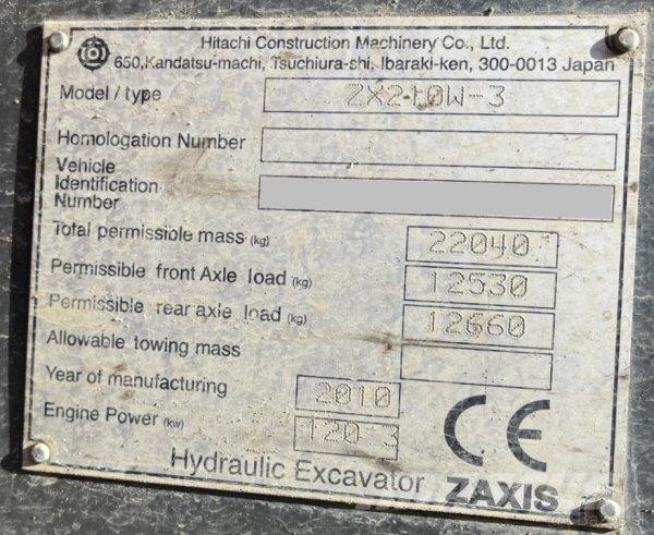 Hitachi ZX 210W-3 Ratasekskavaatorid