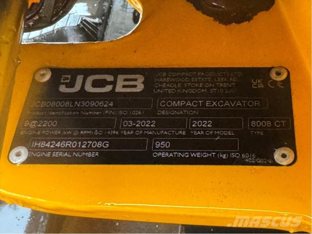 JCB MICRO 8008 Miniekskavaatorid < 7 t