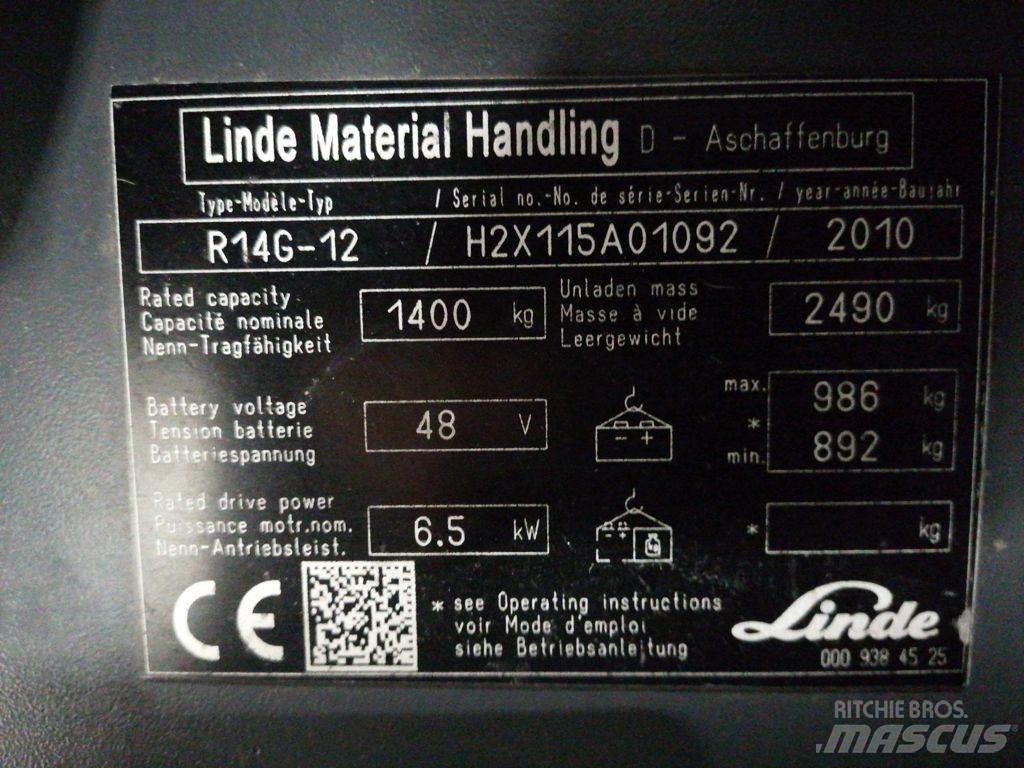 Linde R14G-12 Lükandmastiga tõstukid