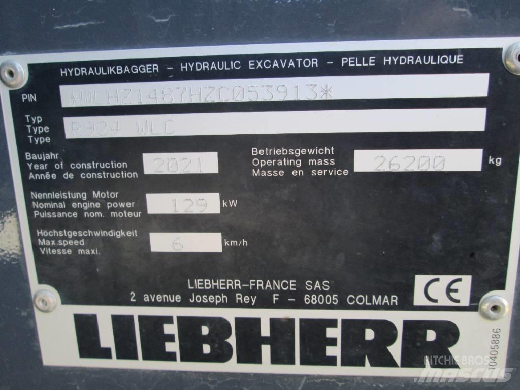 Liebherr R 924 G8 Roomikekskavaatorid