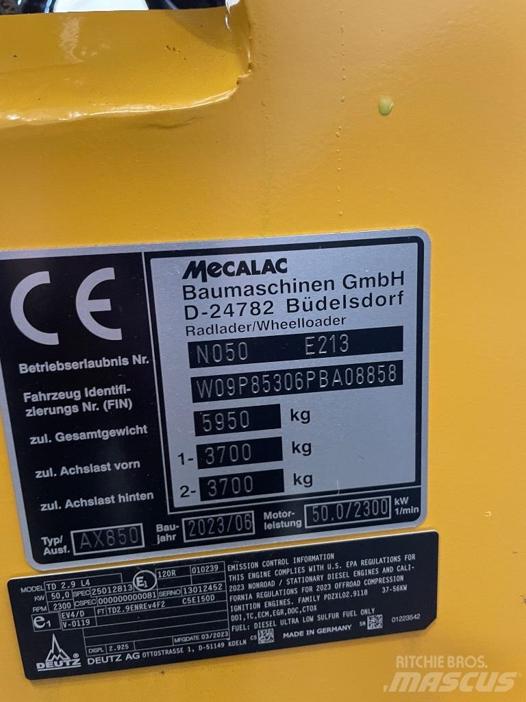Mecalac AX 850 Rataslaadurid