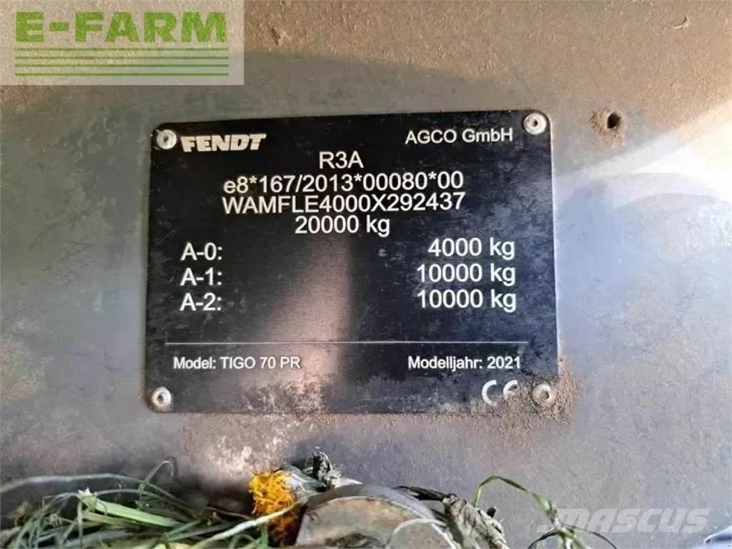 Fendt tigo 70 pr Muud poolhaagised