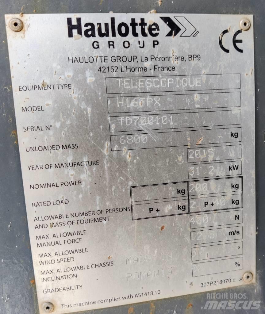 Haulotte H 16 TPX Teleskoop poomtõstukid